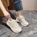 Breathable White Thick Sole Dad Comfortable Casual Travel Shoes Women's Physical Special Training_vogvips.com