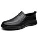 2025 Spring And Autumn Business Leisure Lace Up Men's Leather Soft Bottom Middle Aged Dad Shoe Cover Foot Single Shoes_vogvips.com