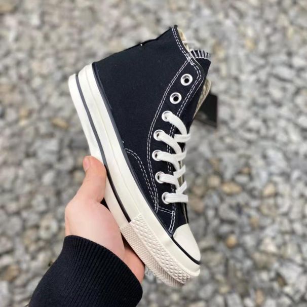 Putian 1970s Canvas Shoes Campus High Top Unisex Student Classic Blue Sole Versatile Sneakers One Size Larger_vogvips.com