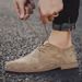 Men's Shoes Nubuck Leather Shoes, British Style, Leather, Suede, Men's Shoes, Plus Size 4546, Trendy Business Casual Shoes_vogvips.com