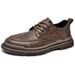 European Warm Series Autumn Winter New Round Toe Casual Leather For Teenagers Outdoor Sports Sneakers Fashion Lace-up Flat Shoes 22092_vogvips.com
