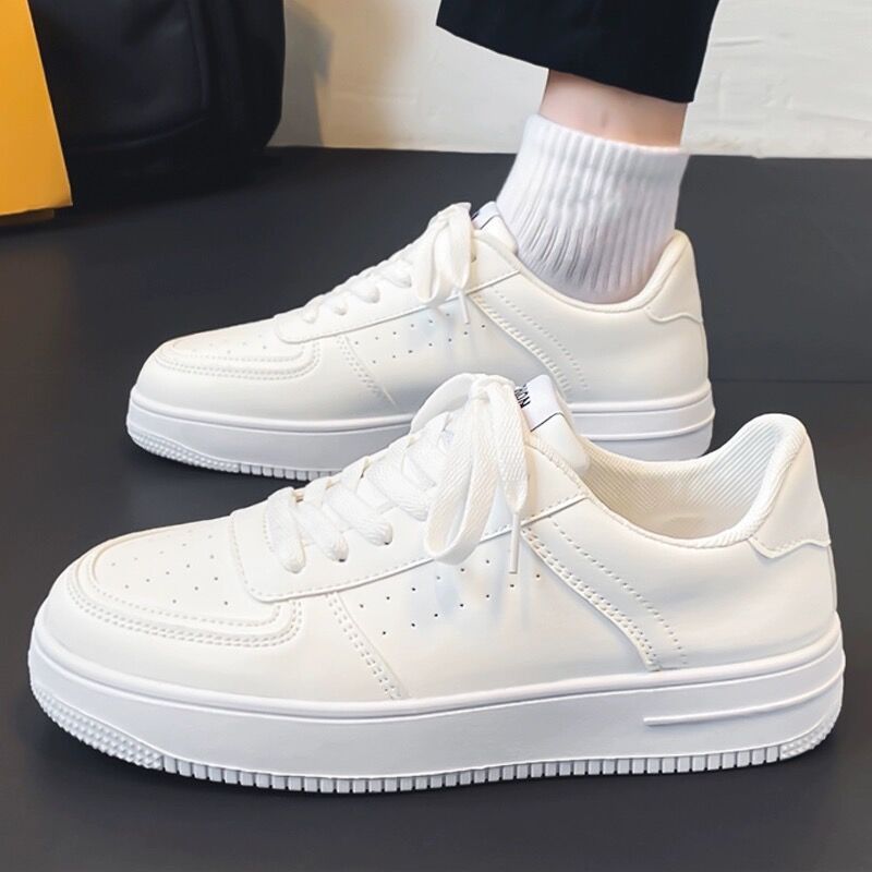 Men's Shoes Breathable Little White Shoes Male Students Platform Sports Leisure Board Shoes Male_vogvips.com