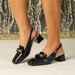 8839-8LX Women's High Heels For Foreign Trade, European And American Style Back Buckle Sandals, Patent Leather Square_vogvips.com