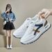 Cross-border Plus-size Women's Shoes, New Spring And Autumn Leather Sneakers, Korean-style Flat-soled Casual Soft-soled_vogvips.com