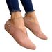 Spring And Summer New Plus Size Shoes Casual Solid Color Suede Pointed Flat Heel Set Foot Sole Women's Cross_vogvips.com