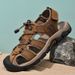 Sandals Men Plus-size Baotou Casual Beach Shoes 2024 Summer Leather Men Outdoor Sports River Slippers Tide_vogvips.com