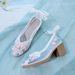 High Heels, Embroidered Cloth Cow Tendon Soles, Women's Shoes Can Be Paired With Gauze Skirts, Qipao, Tea Clothes, And_vogvips.com