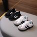 Children's Sports Spring And Autumn New Boys' Soft Sole Color Block Sneakers Girls' Training Casual Running Little White_vogvips.com