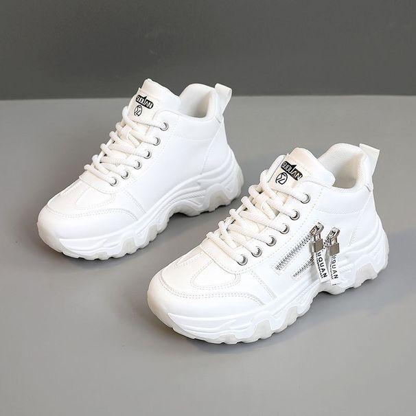 ZY7830 New Breathable White Shoes 2024 Spring And Autumn Thin Bottom Leisure Heightened Wear Resistant Korean College Sneakers_vogvips.com