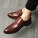 Plus Size Spring New British Style Business Formal Pointed Toe Leather Men's Trendy Slip-On Casual Shoes_vogvips.com