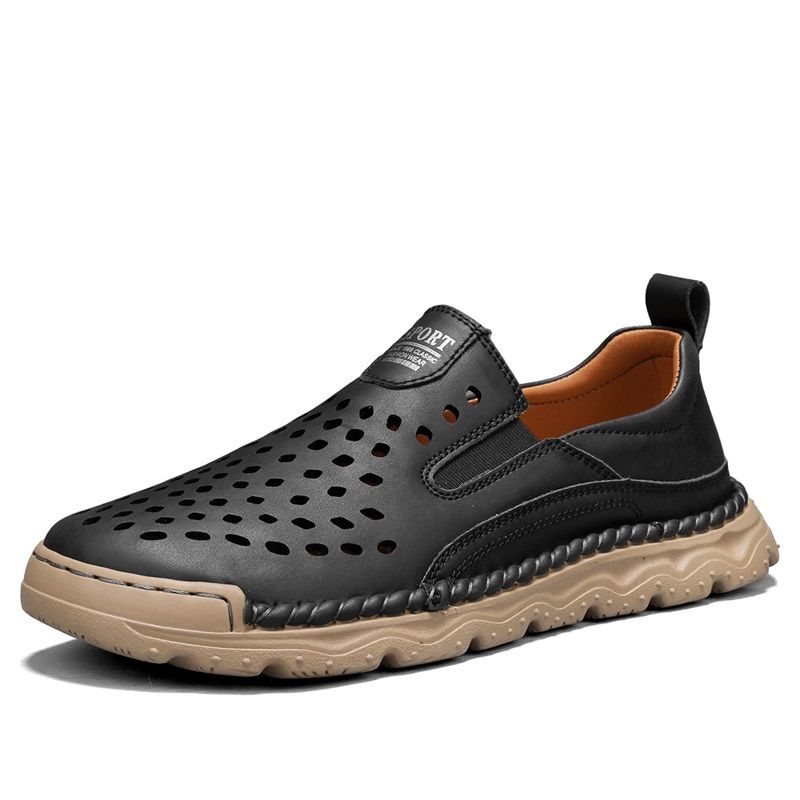 Social Wear Driving Handmade Leather Mens Casual Outdoor Male Loafers Moccasins Slip On Flats Leisure Walking Shoes_vogvips.com