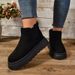 2024 Winter Women Short Plush Warm Snow Casual New Suede Fur Ankle Boots Flats Platform Ladies Shoes Botas_vogvips.com
