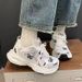 2025 Vintage Chunky Sneakers Women Breathable Mesh Cute Bow Fashion Platform Casual Hong Kong Style Sports Running Shoes_vogvips.com