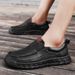 Cross-border Export Hot-selling Men's Hand-stitched Autumn Large-size Casual Shoes, Genuine Leather Slip-on Soft-soled_vogvips.com