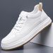 Genuine Leather Men's Shoes New Sports Height-enhancing Casual Shoes Men's Breathable And Versatile Wear-resistant White Shoes_vogvips.com