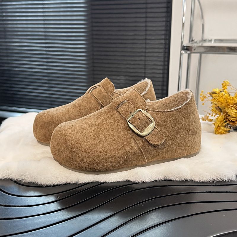 2025 Thick-Soled Fleece-Lined Warm Full-Coverage Shoes For Women New Fashion Versatile Lightweight Korean_vogvips.com