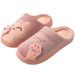 Cozy Plush Cotton Slippers For Men And Women, Non-Slip Indoor House Shoes With Cute Lucky Cat Design, Warm Comfort For Winter Fall Spring_vogvips.com