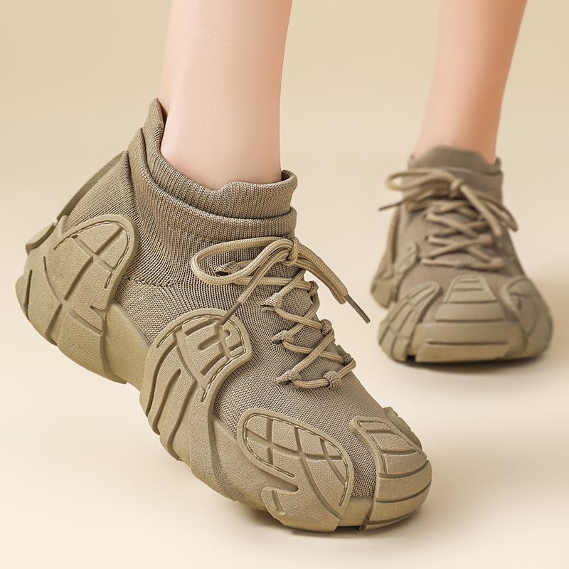 Octopus Internet Celebrity Sneakers 2025 Spring Mesh Dad Thick Height Increasing Soft Sole Dopamine Casual Women's Shoes_vogvips.com