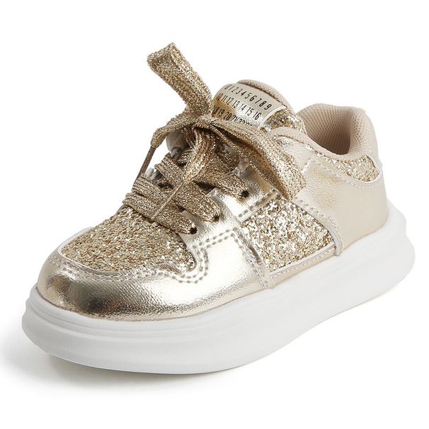 New Girls' Casual Shoes Sequin Trend Boys' Board Shoes Soft Soled Baby Shoes_vogvips.com