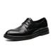 Euro Step 2025 Large Brogue Size 46 British Business Leather Men's Casual Breathable Wedding Trendy Shoes_vogvips.com