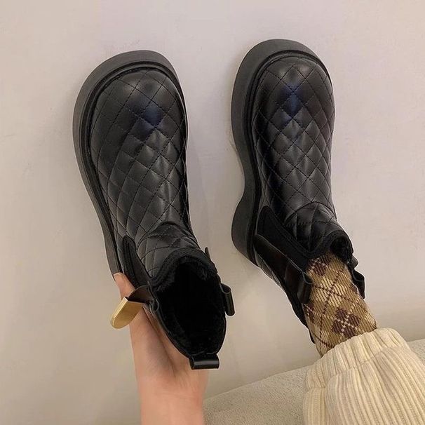 Martin women, white warm soled snow boots women in winter 2024, new style for outerwear with plush and thick anti slip_vogvips.com