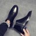 Thick-soled Tooling Boots Men's Retro Leather Outdoor Locomotive Boots Heightening Zipper Leather Martin Boots Men's Short Boots_vogvips.com