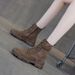 Genuine Leather Fashion Winter Versatile Canvas Short British Style Casual Martin Boots Women's Shoes 2025 New Model_vogvips.com