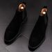 Martin Boots Men's High-top Velvet Men's Chelsea Boots Tide Increases Medium-top Men's Boots_vogvips.com
