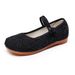 Flat Shoes With Cow Tendon Sole, Solid Color Women's Single Spring And Summer New Items, Embroidered Cloth Shoes, Plate_vogvips.com
