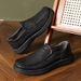 Euro Step Large Size For Middle-aged And Elderly, Slip-on Soft Sole Loafers, Men's Casual Leather Shoes_vogvips.com