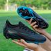 New all-knitted breathable sports shoes FG nail non-slip men's and women's game shoes_vogvips.com