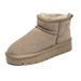 Women's Winter Sheepskin Snow Boots With Anti-Slip Rubber Sole & Cozy Fleece Lining – Low-Cut Round Toe Casual Boots_vogvips.com