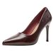 Stiletto High Heels 2026 Spring New French Style Solid Color Pointed Toe Soft Leather Elegant Commuter Slip-on Shallow Shoes_vogvips.com
