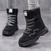 2025 Winter New Snow Boots With High Top And Thick Velvet, Anti Slip Cotton Boots, Cold Resistant Boots_vogvips.com