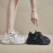 Ins Korean Version 2025 Spring New Dad For Women Students Sports Shoes Running Casual Thick Sole Height Increasing_vogvips.com