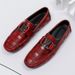 Genuine Casual Large Size Breathable Trendy Handmade Leather Shoes Men's Loafers_vogvips.com