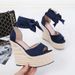 Women’s Shoes Fashion High Heel Women's Shoes Ankle Strap Rope Wedge Heel 16 Cm Sandals_vogvips.com