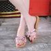 For Woman Sandalias Mujer Women Female Bowknot Flax Linen Flip Flops Beach Shoes Sandals Slipper Chaussures Femme_vogvips.com