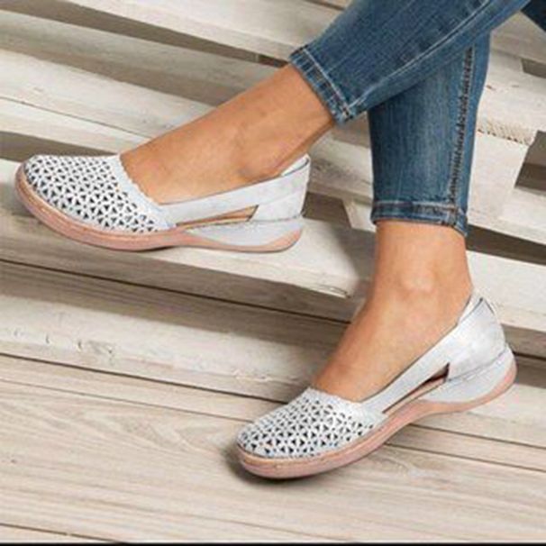 Large Size Casual Flat Shoes For Foreign Trade, Perforated Summer European And American Women's Shoes, Wish Dropshipping_vogvips.com
