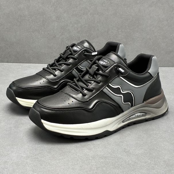 Men's Sneakers 2025 New Genuine Leather Comfortable Soft Sole Casual Fashion Trend Slip-On Outdoor Jogging Shoes For Men_vogvips.com