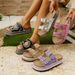 Summer Double Buckle Thick Soled Slippers Plus Size Rhinestone Hemp Rope Beach Sandals For Women_vogvips.com