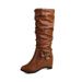 Butterfly Knot Round Toe Hidden Wedge Autumn Winter High Tube Women's Boots Plus Size Export 11-59_vogvips.com