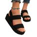 Wind Women's Cool 2025 New Fashionable Outerwear Small Height Rise Slope Heel Thick Bottom Slippers Summer_vogvips.com