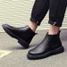 European Warm Series 【】Men's Martin Spring And Autumn High-top British Style Winter Fleece-lined Work Short Boots_vogvips.com