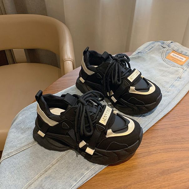 Ins Korean Version New Dad For Women 2025 Spring Student Running Sports Thick Soled Height Increasing Casual Shoes_vogvips.com