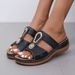 Large Summer New Style Cool For Women, Flat Bottom Slope Heel Hollow Water Diamond Embroidered Women's Slippers_vogvips.com