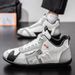Men's Multi Color Patchwork Mid Top Sneakers Soft Leather Lightweight Non Slip Flat Casual Shoes For Street Style Outdoor Walking Daily Leisure Wear_vogvips.com
