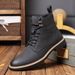Vintage boots for men with mid-top gray work boots for men_vogvips.com