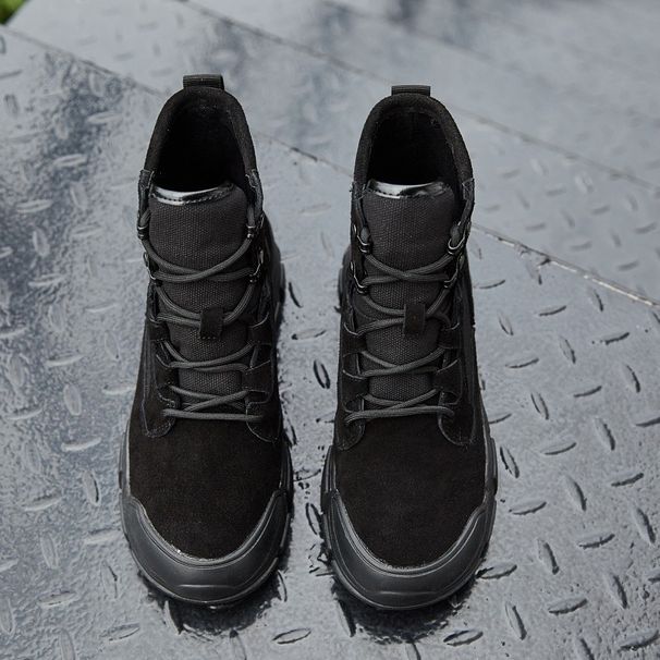 Geuie Leather Marti 2025 Summer Autum New Breathable Cavas Lace-up Short Thick-soled No-slip Hikig Boots For_vogvips.com