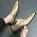 Foreign Trade Bright Gold For Men, Large Size Business Formal Wear, Banquet Pointed British Style Wedding Shoes, Casual_vogvips.com